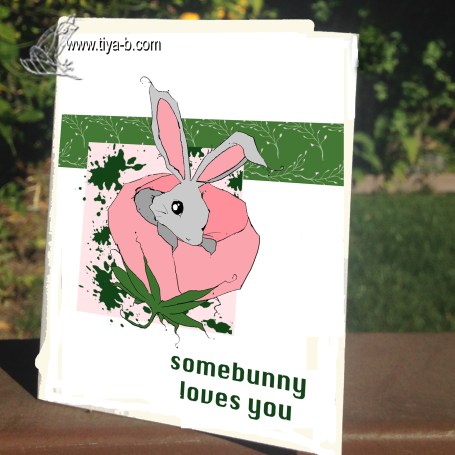 pink&amp;grey-bunnyin-flower